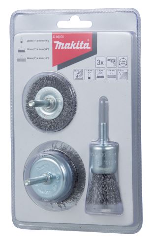 MAKITA set čeličnih četki 3 kom D-66070