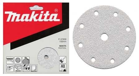 MAKITA brusni papir Velcro 150 mm 9 rupa K180, 10 kom P-37895