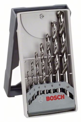 BOSCH 7-dijelni set bušilica za metal Mini X-Line HSS-G, 135° 2; 3; 4; 5; 6; 8; 10 mm 2608589295