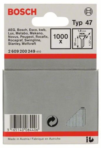 BOSCH čavli tip 47 1,8 x 1,27 x 16 mm (1000 kom) 1609200376