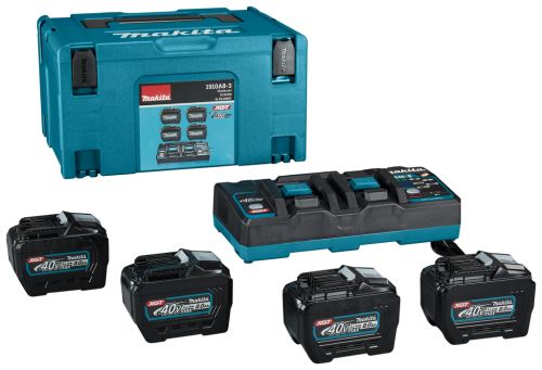 MAKITA Li-ion XGT 40V set 4 kom BL4080F+1 kom Dupli punjač DC40RB+1 kom Makpac 1910A8-3