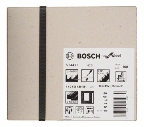 BOSCH List pile za repnu pilu S 644 D Top for Wood (100 kom) 2608650551