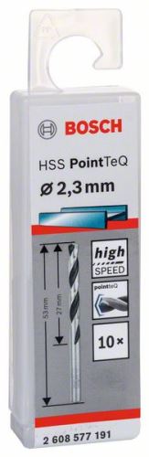 BOSCH spiralno svrdlo HSS PointTeQ 2,3 mm (10 kom) 2608577191