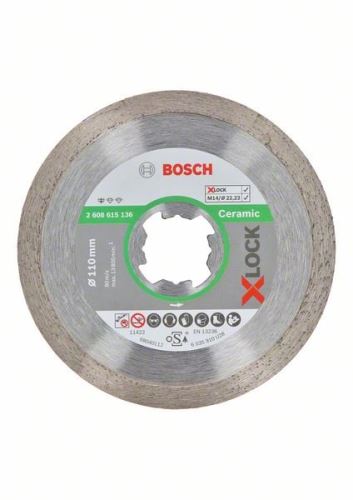 BOSCH X-LOCK Dijamantna rezna ploča Standard for Ceramic system 110 x 22,23 x 1,6 x 7,5 mm 2608615136