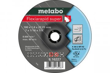 METABO Rezna ploča-čelik-FLEXIARAPID SUPER 180x1.6x22.2 616227000