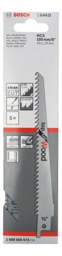 BOSCH List pile za repnu pilu S 644 D Top for Wood (5 kom) 2608650673