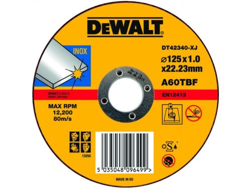 DEWALT Rezna ploča za nehrđajući čelik, ravna 125 x 2,1 x 22,23 mm DT42340Z