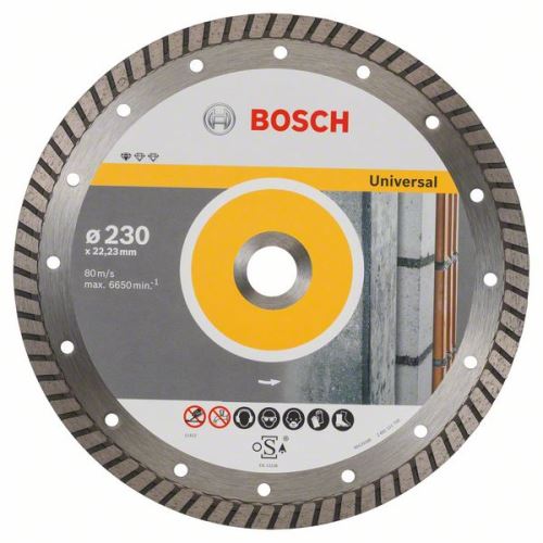 BOSCH Dijamantna rezna ploča Standard for Universal Turbo 230 x 22,23 x 2,5 x 10 mm 2608602397