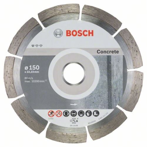 BOSCH Dijamantna rezna ploča Standard for Concrete 150 x 22,23 x 2 x 10 mm (10 kom) 2608603241