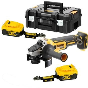 DEWALT Kutna brusilica akumulatorska 18V 125mm, 2x 5Ah, bez punjača, Tstack DCG406P2LRT