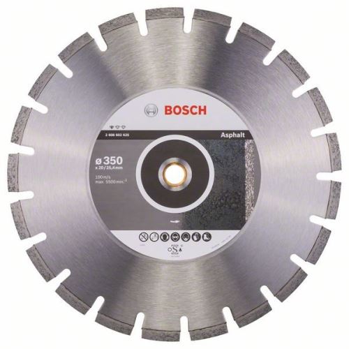 BOSCH Dijamantna rezna ploča Standard for Asphalt 350 x 20/25,40 x 3,2 x 10 mm 2608602625