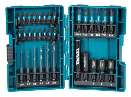 MAKITA set torzijskih svrdla i svrdla 1/4" IMPACT BLACK, 33 kom B-66896