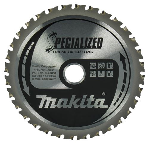 MAKITA list pile čelik SPECIALIZED 150x1,5x20 mm 32 zuba B-47036