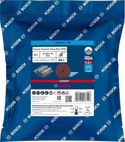 BOSCH EXPERT PRISMA fiber disk R781,100,P60,25kom 2608621789