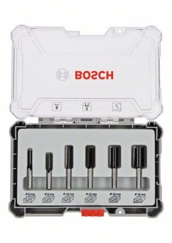 BOSCH Set za glodanje s ravnim vretenom od 8 mm, 6 kom 2607017466