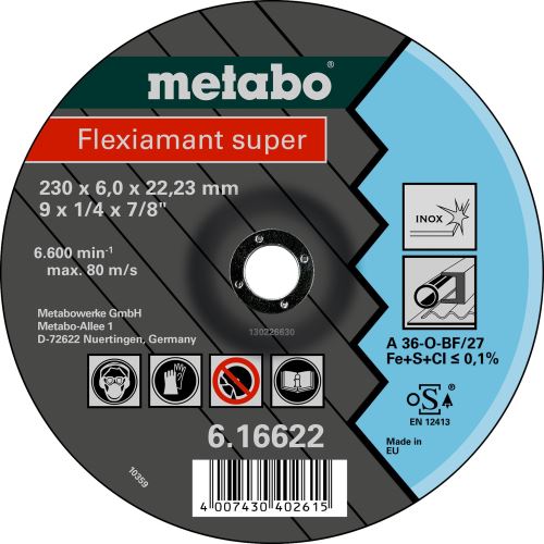 METABO Brusna ploča - nehrđajući čelik 115x6x22,2 mm 616739000