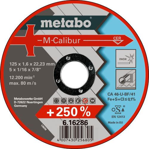 METABO Rezna ploča 125x1,6x22,23 mm M-Calibur 616286000