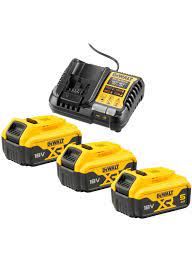 DeWALT startni set punjač + 3 baterije 18V 5.0Ah DCB1104P3