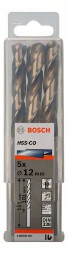 BOSCH svrdla za metal HSS-Co, DIN 338 12 x 101 x 151 mm (5 kom) 2608585903