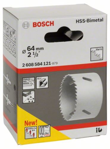 BOSCH HSS-bimetalni bušilica za standardni adapter 64 mm, 2 1/2" 2608584121