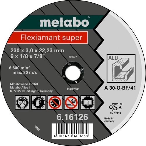 METABO Rezna ploča - aluminij -FLEXIAMANT SUPER 23 0x 3,0 x 22,2 616126000