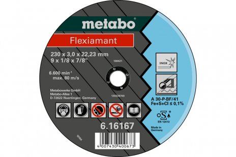 METABO Brusna ploča Flexiamant 180 x 3,0 x 22,23 INOX, TF 42 616299000