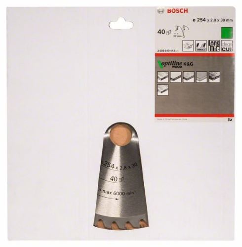 BOSCH List pile Optiline Wood 254 x 30 x 2,8 mm, 40 2608640443