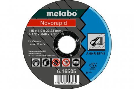 METABO Brusna ploča Novorapid 230 x 1,9 x 22,23 mm, čelik, TF 42 - 616509000 616509000