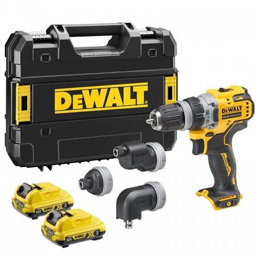 DEWALT Aku bušilica s multifunkcionalnom glavom 12V 2x3.0Ah DCD703L2T