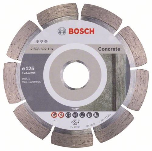 BOSCH Dijamantna rezna ploča Standard for Concrete 125 x 22,23 x 1,6 x 10 mm 2608602197