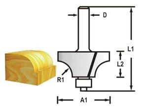 MAKITA Rezač za zaobljenje s nosivim prihvatom 8 mm, 31,8x17x58 mm R 9,5 mm D-48549