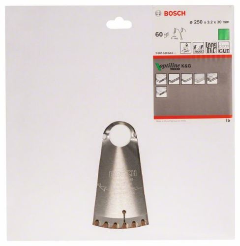 BOSCH List pile Optiline Wood 250 x 30 x 3,2 mm, 60 2608640644