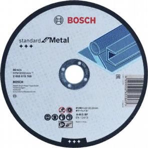 BOSCH Rezna ploča Standard for Metal 180 x 1,6 x 22,23 mm, ravna 2608619769