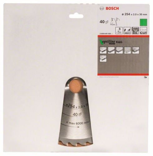 BOSCH list pile Optiline Wood 254 x 30 x 2,0 mm, 40 2608640438