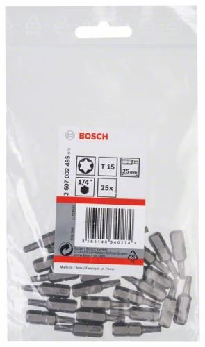 BOSCH Bit odvijač extra tvrdi Extra-Hart T15, 25 mm (25 kom) 2607002495