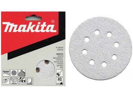 MAKITA brusni papir Velcro 125 mm 8 rupa K320, 50 kom P-37459