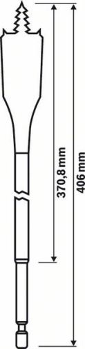 BOSCH ravna glodalica Self Cut Speed, šesterokutna - 40 x 152 mm 2608595415