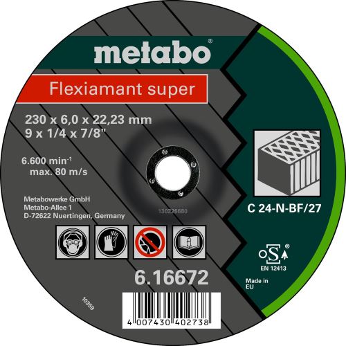 METABO Brusna ploča - kamen 115x6x22,2 mm 616729000