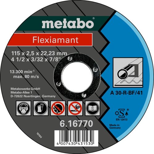 METABO Rezna ploča - čelik 115x2,5x22,2 mm ravna 616770000