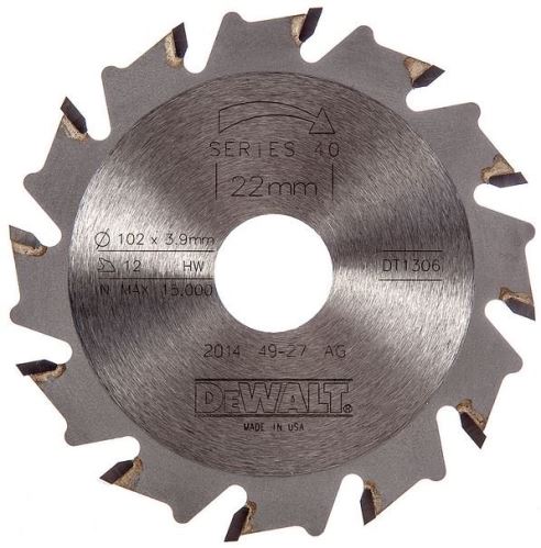 DeWALT disk (za DW682K blanju) 105 x 22 mm, 12 zuba DT1306