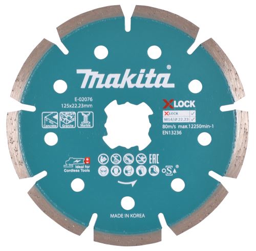 MAKITA X-lock dijamantna rezna ploča 125x1,6x22,23 mm E-02076