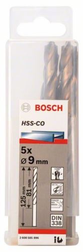 BOSCH Svrdla za metal HSS-Co, DIN 338 9 x 81 x 125 mm (5 kom) 2608585896