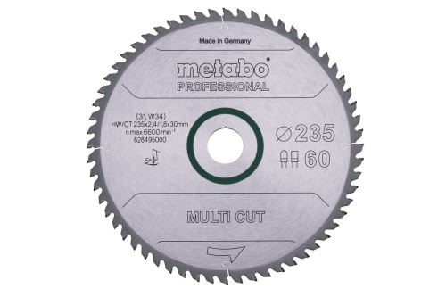 METABO List pile "multi cut - professional", 235x30 mm, 60 zuba, 5° 628495000