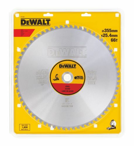 DeWALT list pile za rezanje čelika 355 x 25,4 mm 66 zuba DT1926