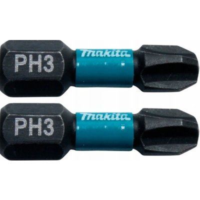 MAKITA torzijski svrdlo 1/4" IMPACT BLACK PH3, 25 mm 2 kom B-63622