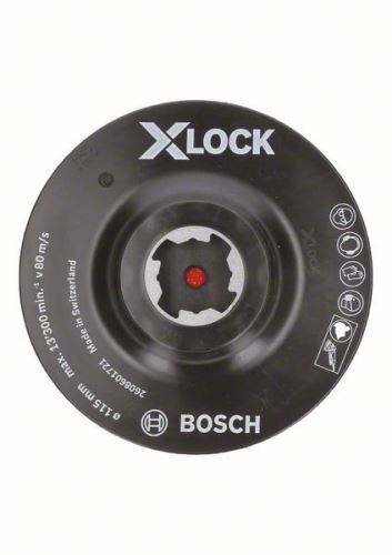 BOSCH X-LOCK Sustav potpornih ploča sa sustavom stezanja na čičak, 115 mm, 13.300 o/min 2608601721