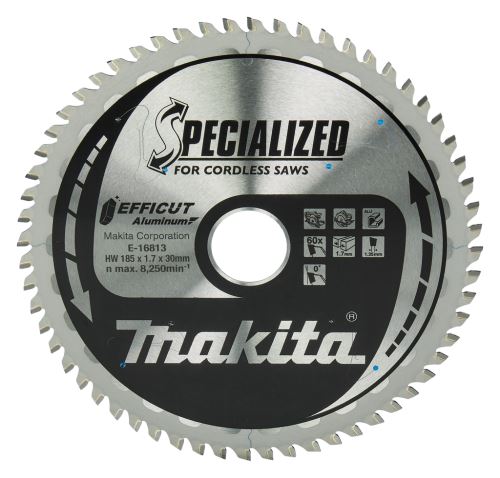 MAKITA list pile aluminij Efficut 185x1,7x30 mm 60 zuba E-16813