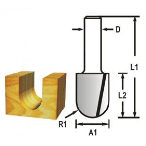 MAKITA Drška rezača za utore 6 mm, 9,5x12,7x44 mm D-47818