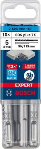 BOSCH EXPERT svrdlo SDS plus-7X, 5x50x115 10 kom 2608900157