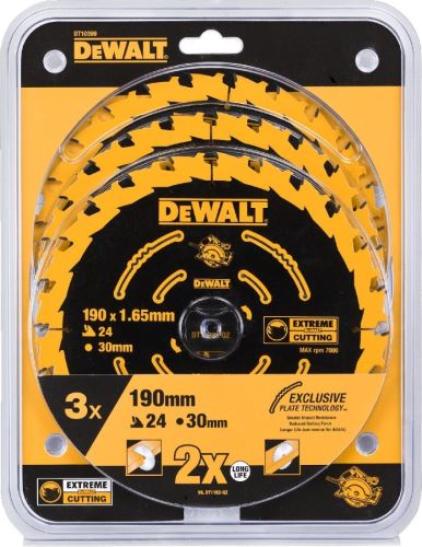 DeWALT Set listova pile (DT10304) 190 x 30 mm, 24 zuba (3 kom) DT10399